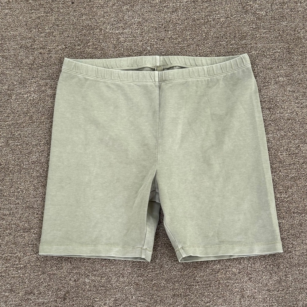 NWOT Skims Cotton Jersey Bike Short Sage Green Mineral Wash Large